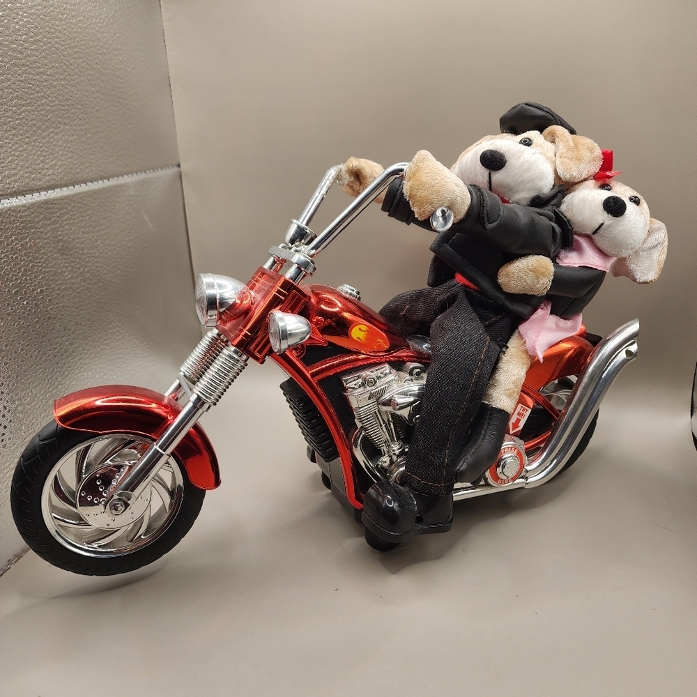 Dan Dee "Born to Be Wild" Musical Animated Dogs Chopper Motorcycle